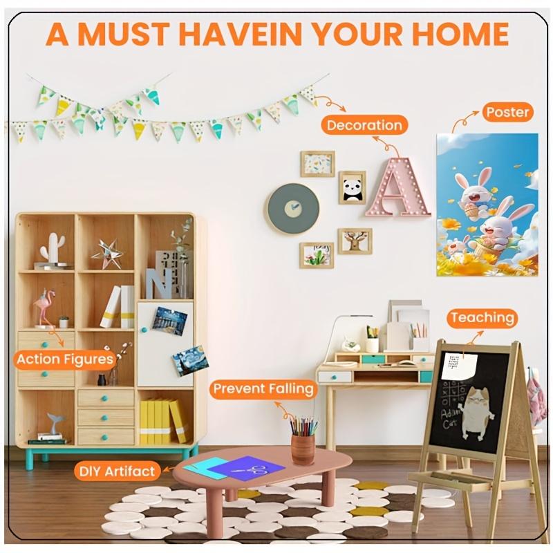 100 200 1100 Pcs 10mm Round Fully Transparent Double-Sided Adhesive Dots for Crafts Home Decor Balloon Party Setup
