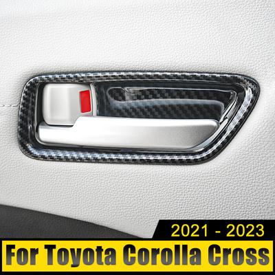 Toyota Corolla Cross XG10 2021 2022 2023 Hibrit ABS Araba İç Kapı Kolu Kase Kapağı Trim Çıkartmaları Dekorasyon Aksesuarları