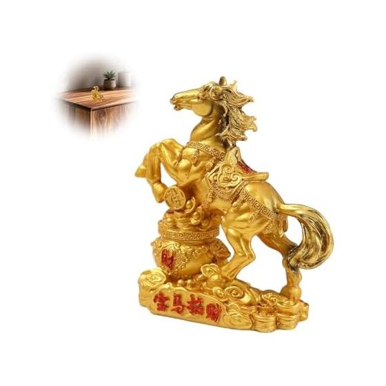 EsiFare Zodiac Decoration Horse 2026 Horse Figurine Horse New Year Figurine Feng Shui Good Luck Money Horse Money Luck Good Luck Good Luck Fortune