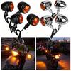 Moto Lights Retro Motorcycle Lights 12V Single Wire Turn Signals Lights Universal Motorcycle Turn Signals for Harley Cafe Racer