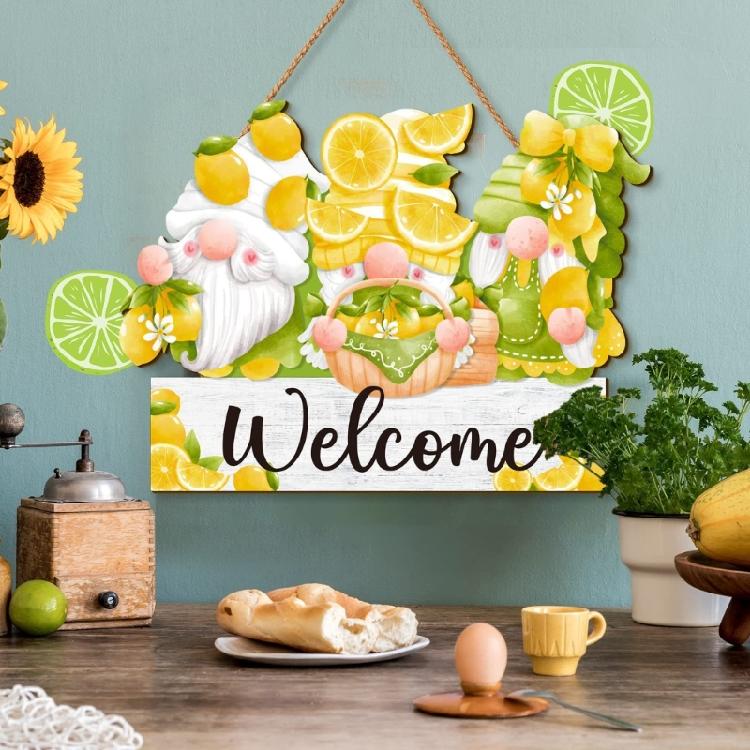 Decorative Welcome Spring Hangings Sign Handmade Woods Door Decorations