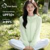 Damen Eis Seide Schnelltrocknend UV-Schutz Sonnen Kapuzenpullover