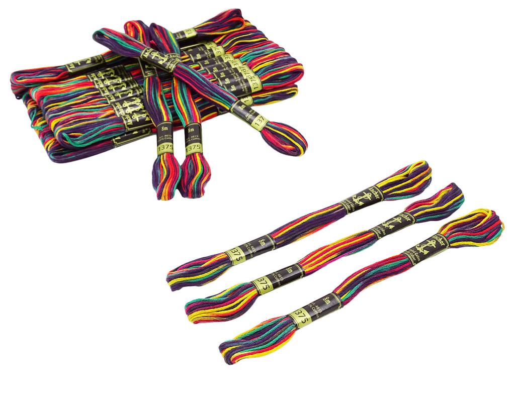 IBA Indianbeautifulart 25 darabos horgony kötő matt olívazöld pamutfonál fonal hímzés készlet