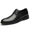 2025 new men's leather shoes, British four seasons business dress leather shoes, black first-layer cowhide men's leather shoes