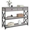 Mesa de Console Cinza Sonoma 100x28x75 cm Aglomerado