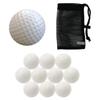 Rubonarie Golf Practice Balls, 12-Pack, with Storage Bag, Indoor/Outdoor Use, Sponge Balls (White)