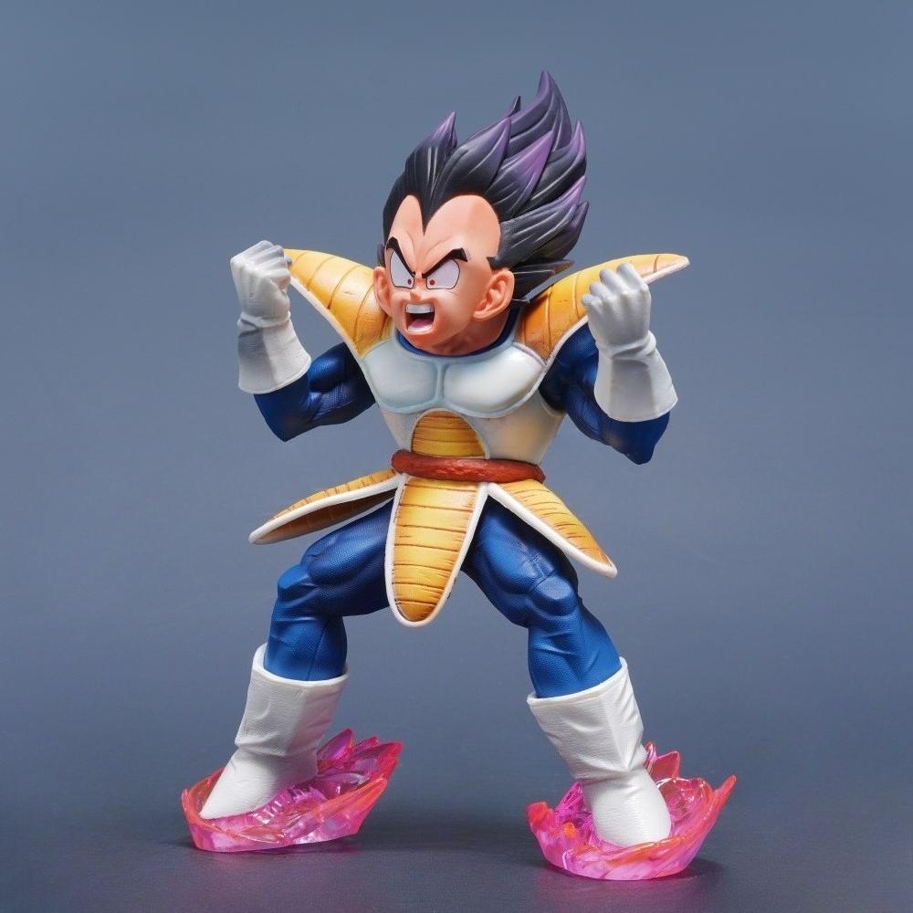 22cm/8.66in Anime Dragon Ball Figure Vegeta Action Figures Pvc Statue Desktop Ornamen Collection Model Toys Gifts Round Sensory Compression Bouncy