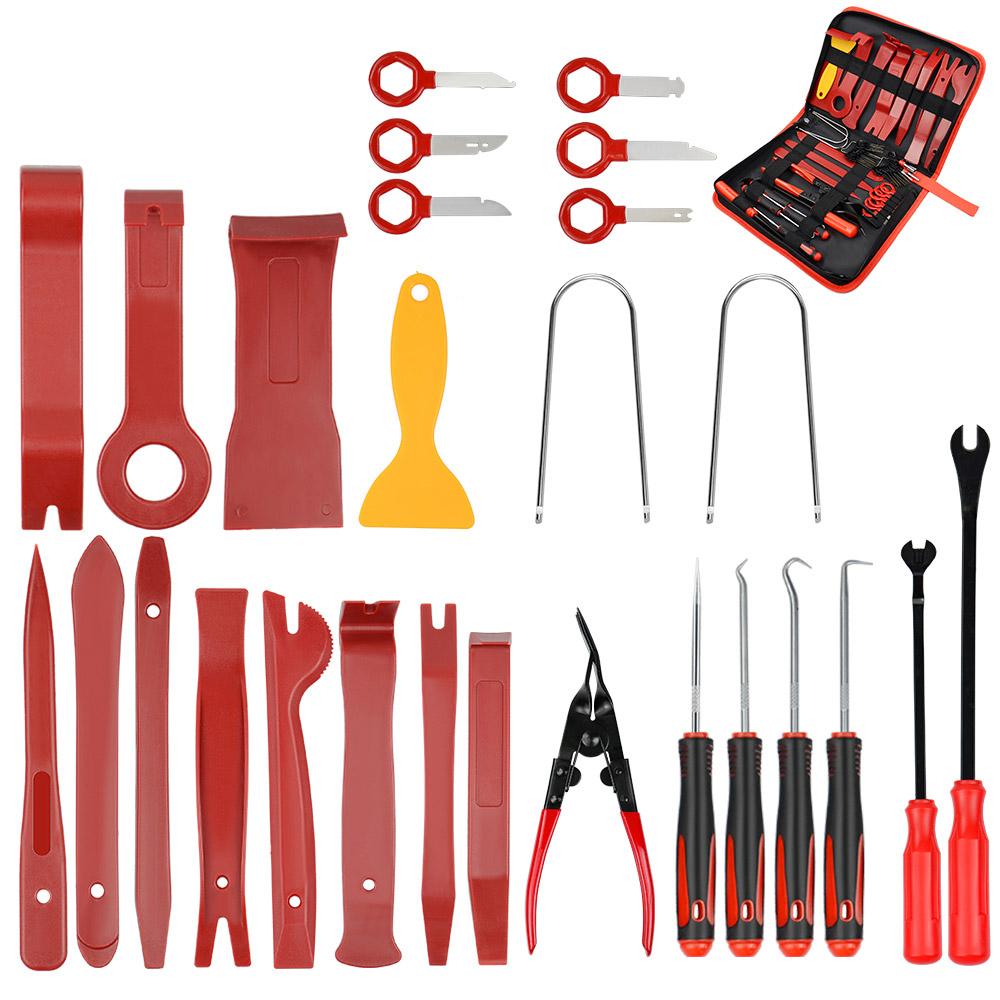 6-65pcs Best Product Car Audio Maintenance Kit Auto Trim Repair Panel Remover Pry Bar Car Dash Radio Door Trim Panel Clip Tool