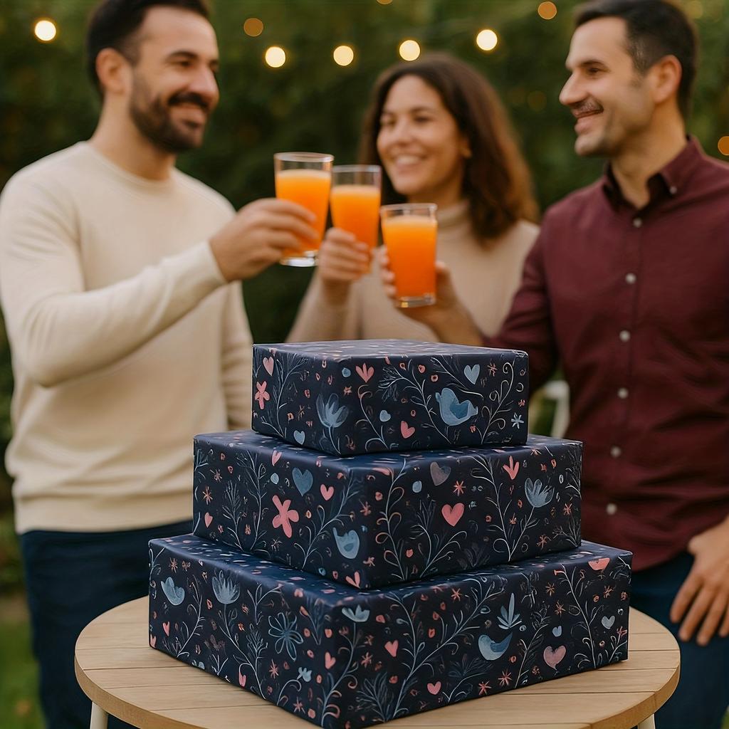 1roll Extra Long 43.18cm x 299.72cm Gift Wrap Roll Elegant wrapping paper for Scrapbooking,Party Decorations gift wrapping paper