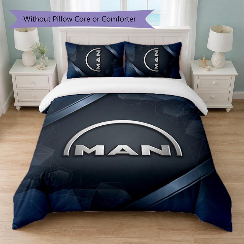 Man truck Print 3Pcs Bedding Set