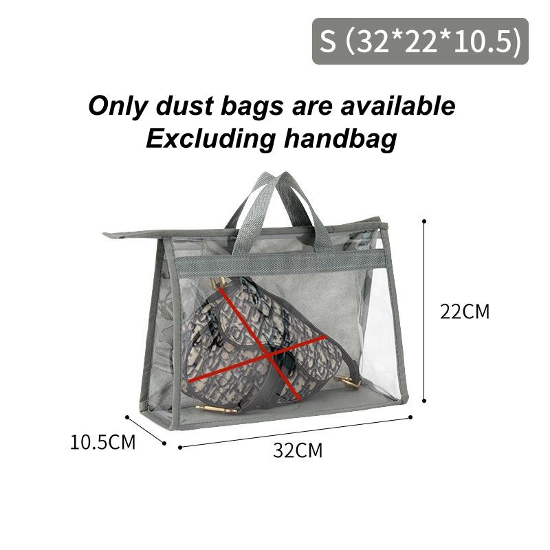 1Pcs Home Wardrobe Leather Bags Dust Bag Multifunctional Transparent Moisture-Proof Bag Breathable Hanging Protective Bag