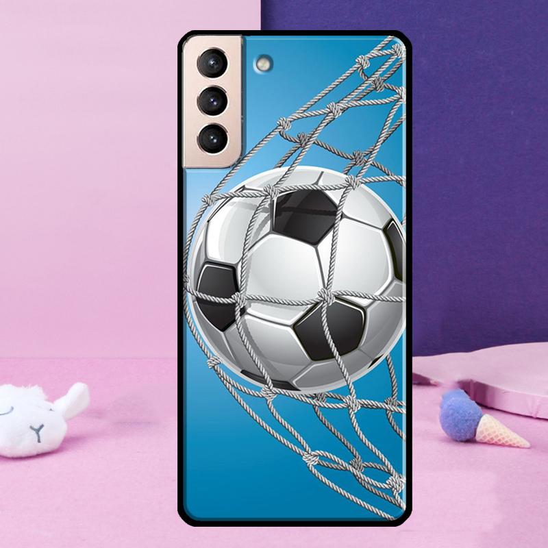 Football Soccer Ball Phone Case For Samsung Galaxy S24 Ultra S25 Ultra S9 S10 S20 S21 S22 Plus S23 S24 FE Cover