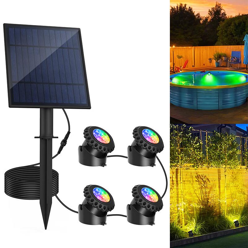 Nufeng Solar RGB Underwater Light Kit with Base