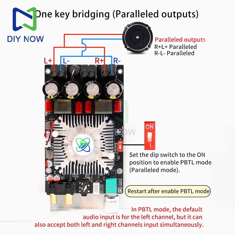 Pure Post-Stage Xy-Ap2202 Amplifier Board Tpa3251 High Temperature Hifi Digital Amplifier Board Tpa3251D2 Power Supply Dc12-36V