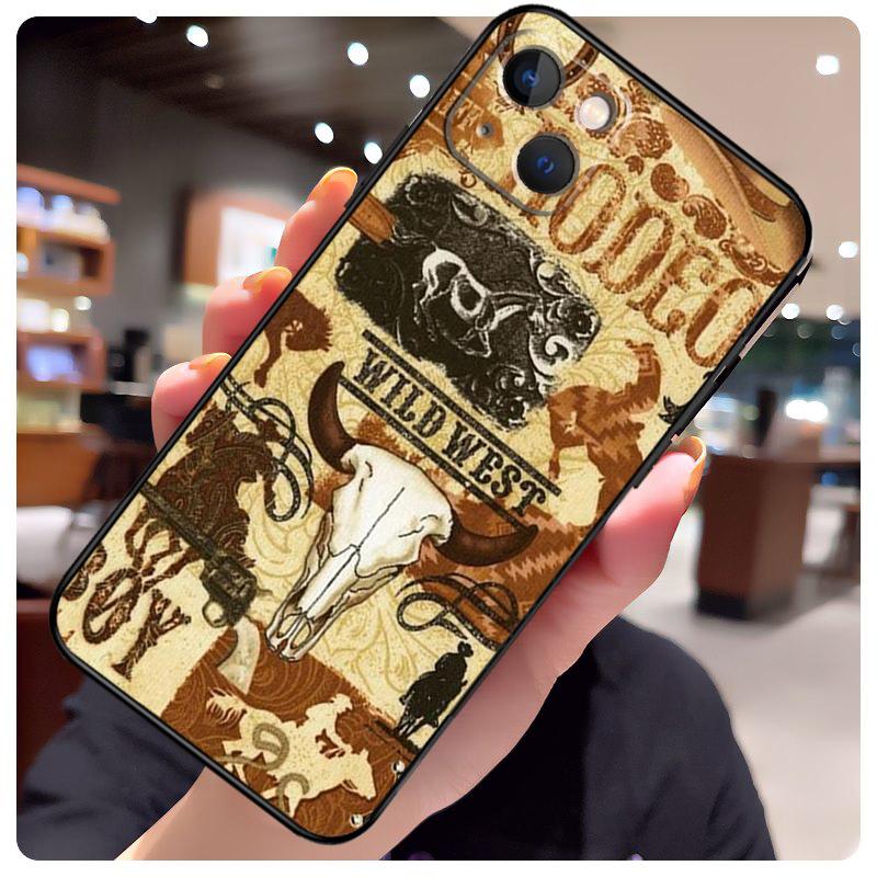 Cowboy Cowgirl Howdy Western Boho Case For iPhone 15 Pro Max 14 13 12 11 16 17 Pro Max mini 15 16 Plus 16e 17 Air Phone Cover
