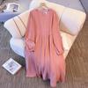 Plus Size Women's Corduroy Dress: Loose, French Style for Autumn/Winter