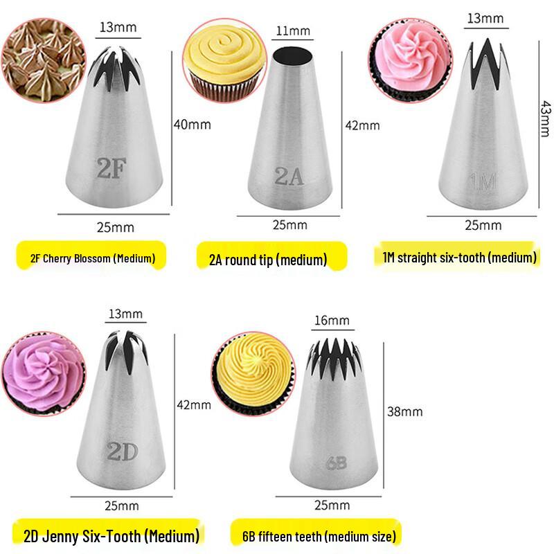 Набор из 5 насадок для украшения тортов Zhaoran