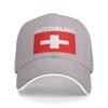 Schweizer Flagge Sonne Baseballkappe Sommer Lässig Trucker-Hut Für Unisex Jugendliche Jagd Camping Baseballkappen