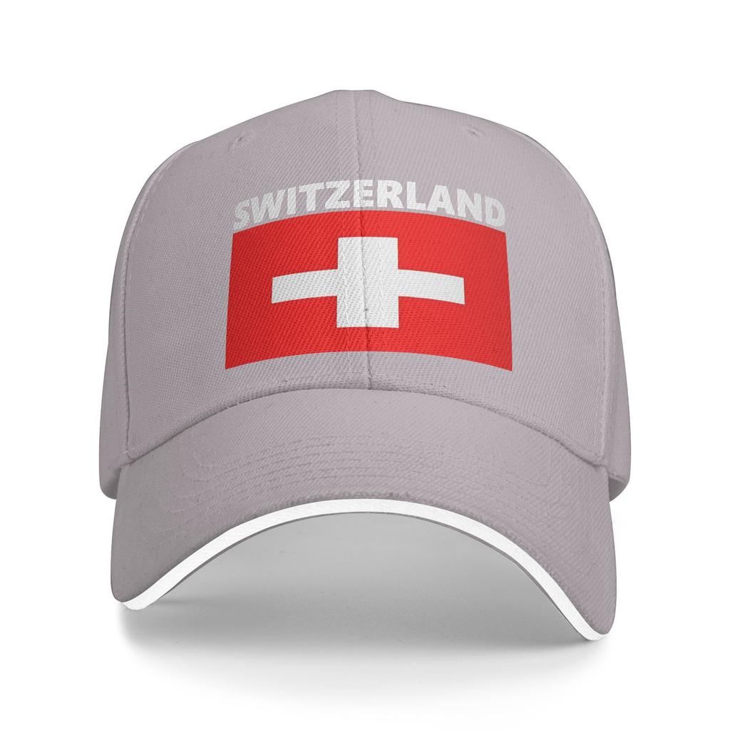 Schweizer Flagge Sonne Baseballkappe Sommer Lässig Trucker-Hut Für Unisex Jugendliche Jagd Camping Baseballkappen