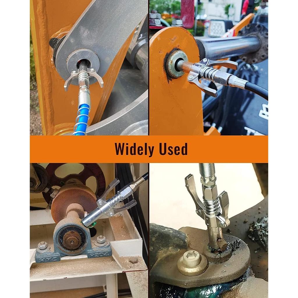 Grease Gun Clutch, Attachment, G Grease Gun Mouthpiece Coupler, Locking Pliers for All Types of Grease Guns, Easy To On And Off with 30cm Hose