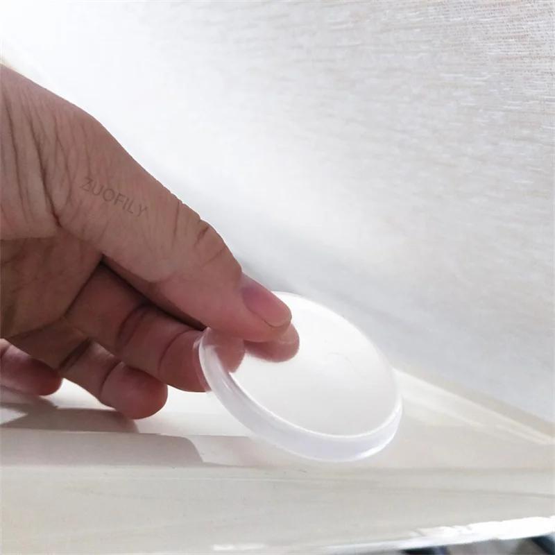1/6Pcs Clear Soft Silicone Wall Protector Door Handle Bumper Self-adhesive Door Stopper Muffler Collision Cushion Protective Pad