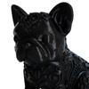3D Printed French Bulldog Ornament, Black Glossy Dog Sculpture, Minimalist Cute Bulldog Figurine Desktop Decoration for Dog Lovers Gift