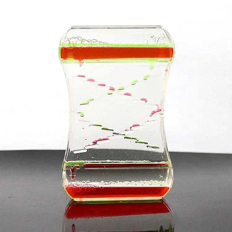 Timglas Timer Blandad Färg Tvåfärgad Oljedroppe Stege Flytande Vatten Oljedroppe Kreativ Dekoration Födelsedagspresent Timer Heminredning