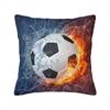 Soccer Ball Throw Pillow Covers Galaxy Fire Ice Soccer Double-Sided Printed Cushion Cases Sports Home Decor Bedroom Living Room