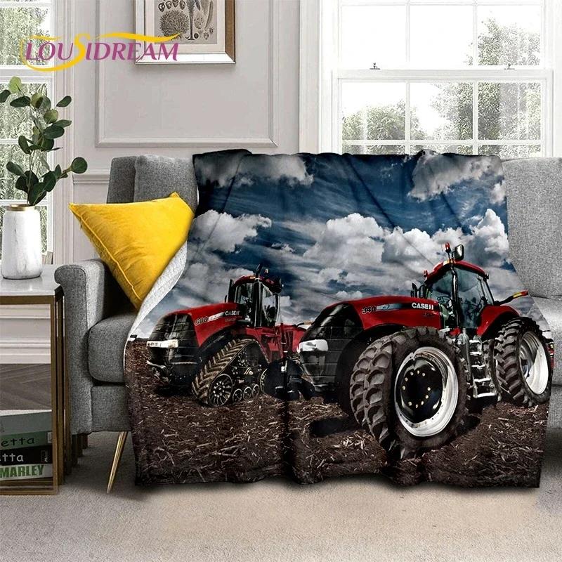 Retro Tractor Car 3D Truck Soft Flannel Blanket for Beds Bedroom Sofa Picnic ,Throw Blanket for Cover Outdoors Leisure Gift