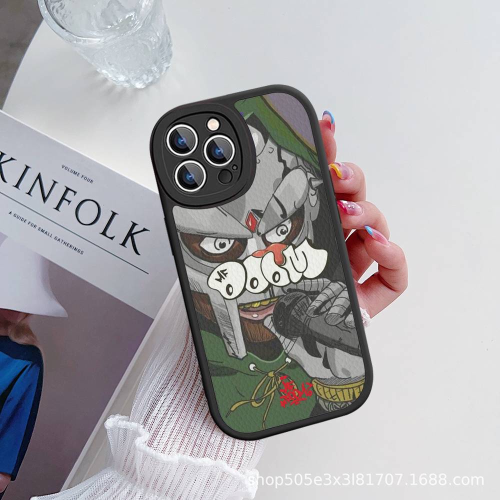 MF-DOOM Rapper For IPhone 16 15 14 16E 13 12 11 Pro Max Plus Phone Leather Case