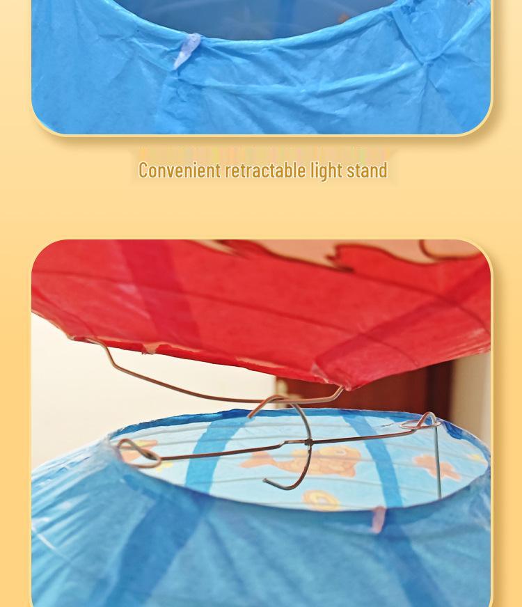 Chinese New Year Fu Character Paper Lantern - Spring Festival Atmosphere Decoration with Ancient Style Pendant