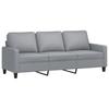 Vidaxl 3-Seater Sofa with Footstool, Light Gray, 180 Cm, Fabric