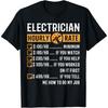 Funny Electrician Gifts Electrician Hourly Rate Gift Unisex TShirt Woman Man Cotton Graphic T Shirts Breathable Outdoors Tops