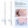 5Pcs Transparent Nail Art Liner Brushes for Nails Fine Drawing Sizes 5/7/9/11/20mm Nail Art Painting Design Tool for Thin Detail, Nail UV Gel Polish
