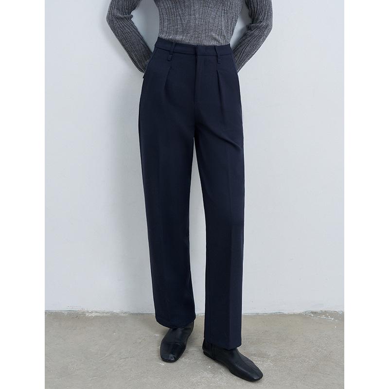 

Rong Tai Tencel Wool Slim Straight Casual Suit with Comfortable High-Waisted Slimming Trousers for Autumn 2025. XL