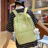 Girls Backpack Junior High School Student Schoolbag Female Tide Large Capacity Solid Color Nylon Handbag