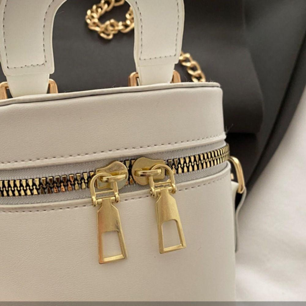 PU Leather Mini Lipstick Bag Minority Design Cylinder Bag Personality Box Crossbody Bag  Girls