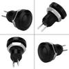 Car Momentary Push Button Swicth 1A 24V 8mm Mini Push Button Power Switch Zinc-Aluminium Alloy Shell for 8mm Mounting Hole(Black)