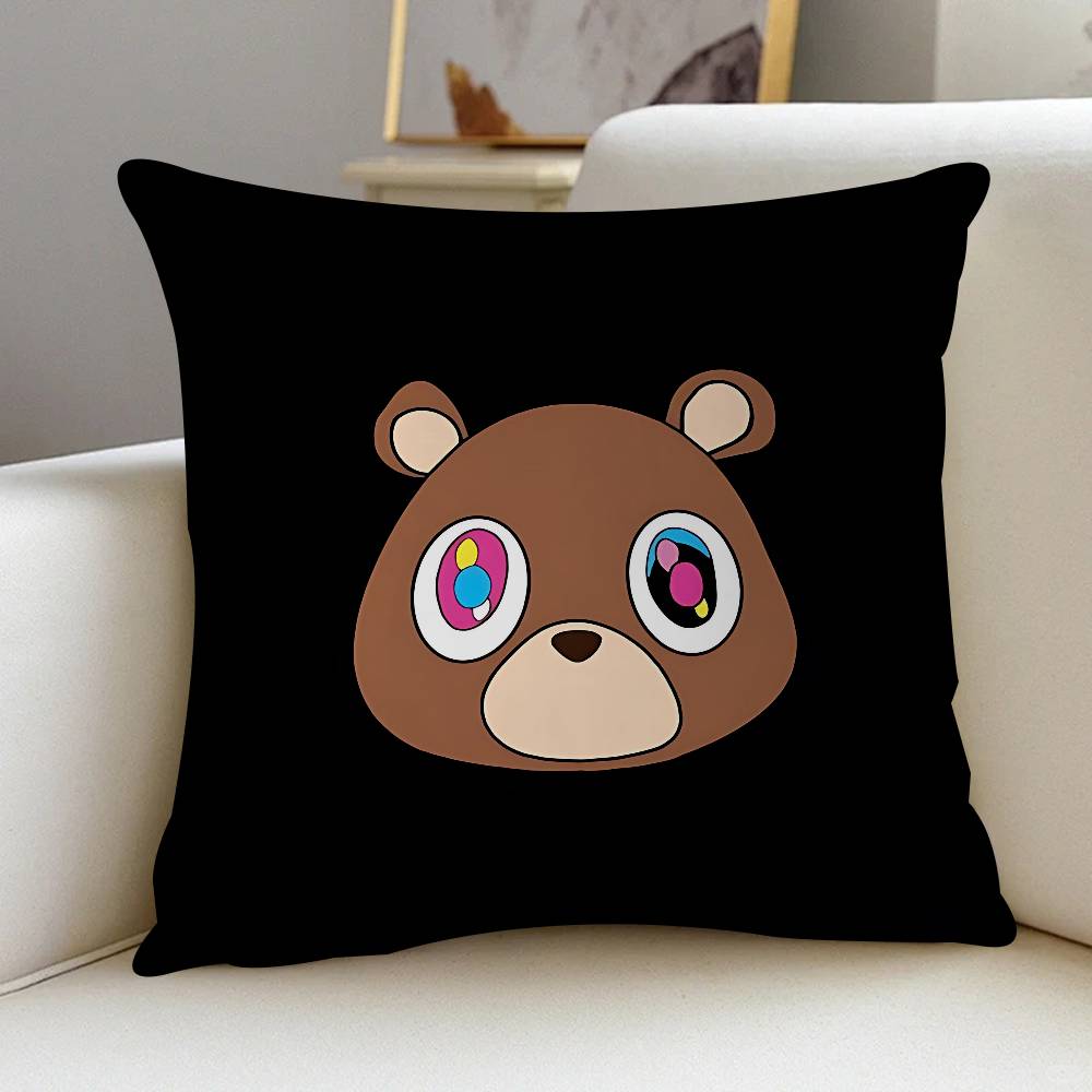 K-Kanye West Bear Personalized Pillow Dust Cover Bedroom Kids Party Decoration Pillowcase Birthday Children Gift