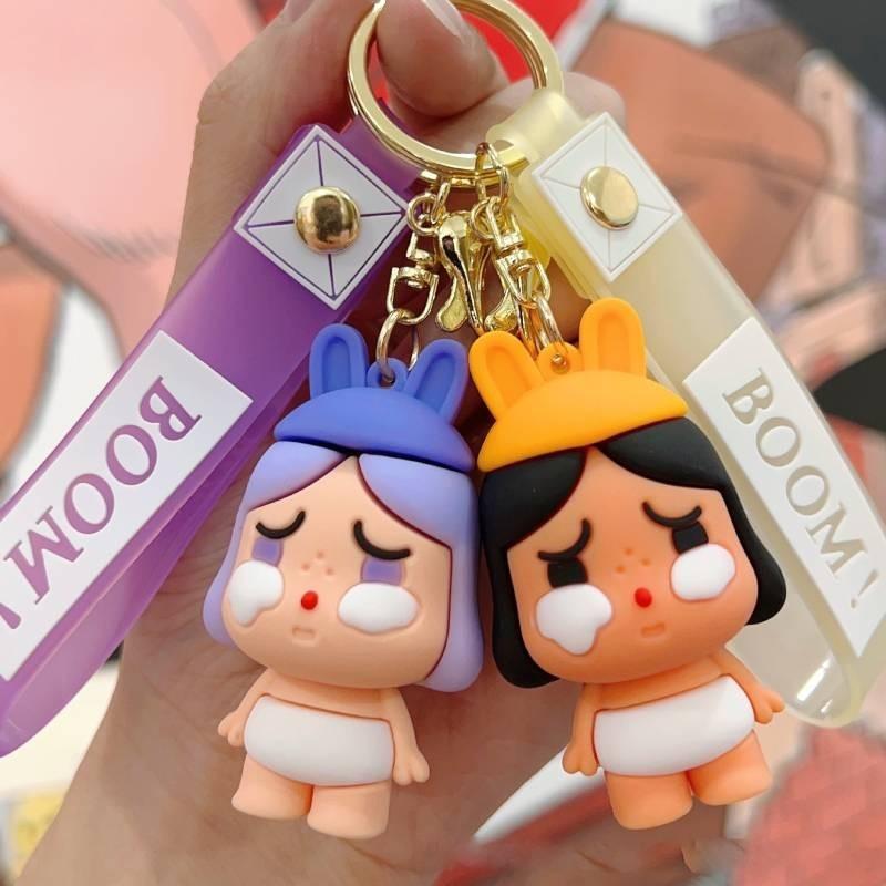 Adorable Crybaby Silicone Keychain Cute Cartoon Bag Charm For Women And Couples