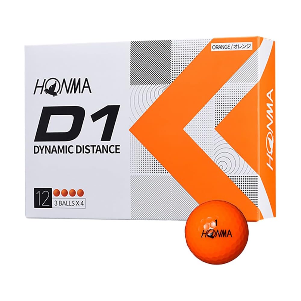 Honma BT2201 Golf Balls 2-Piece Soft Ionomer Distance Orange 12-Pack