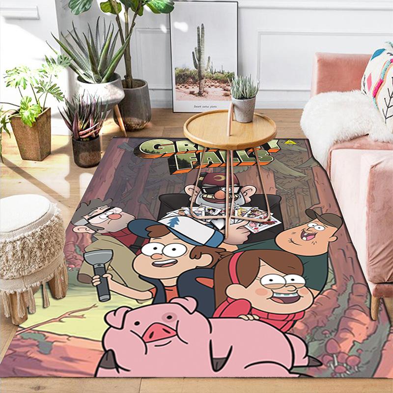 Gravity Falls Rug Floor Mat for Living Room or Bedroom Soft and Comfortable Carpet a Gift for Birthday and Holiday.NFF0928634