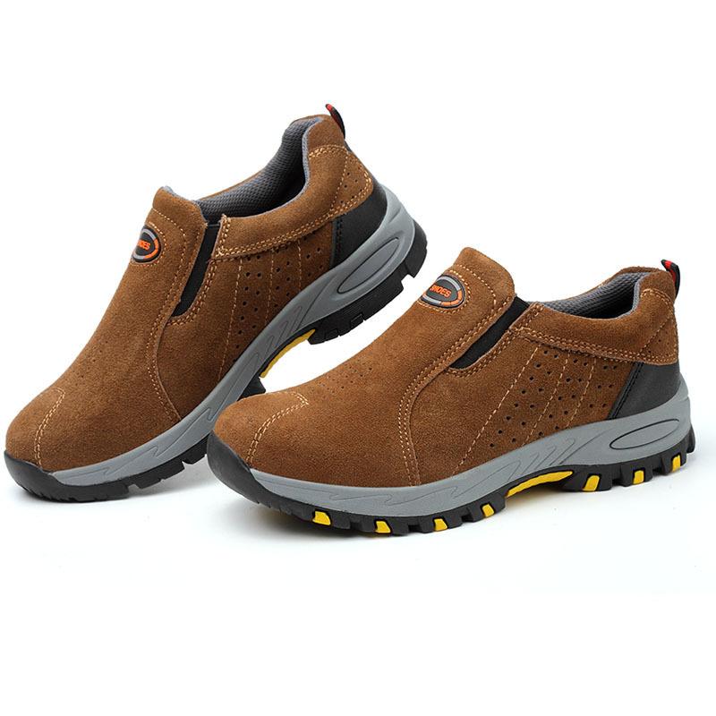 Men's Labor Insurance Shoes, Steel Baotou Anti-smash, Anti-puncture and Non-slip, Breathable Construction Site Safety Shoes