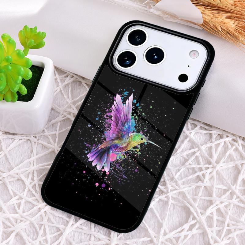 Hummingbird soft Phone Case for iPhone 17 Air 16 15 11 12 14 13 Pro Max Shockproof Cover