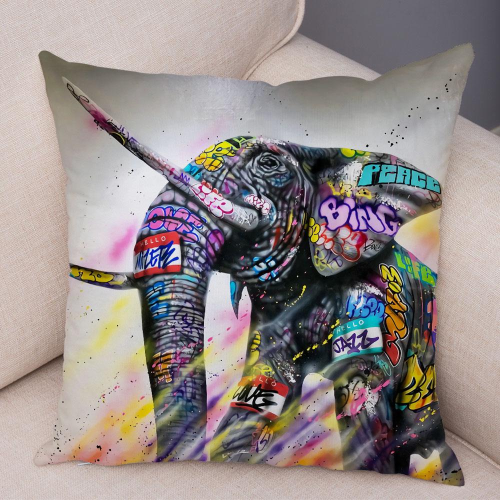 Home Decor Abstract Street Art Animal Cushion Cover Decor Graffiti Gamepad Pillowcase Sofa Home Pillowcase