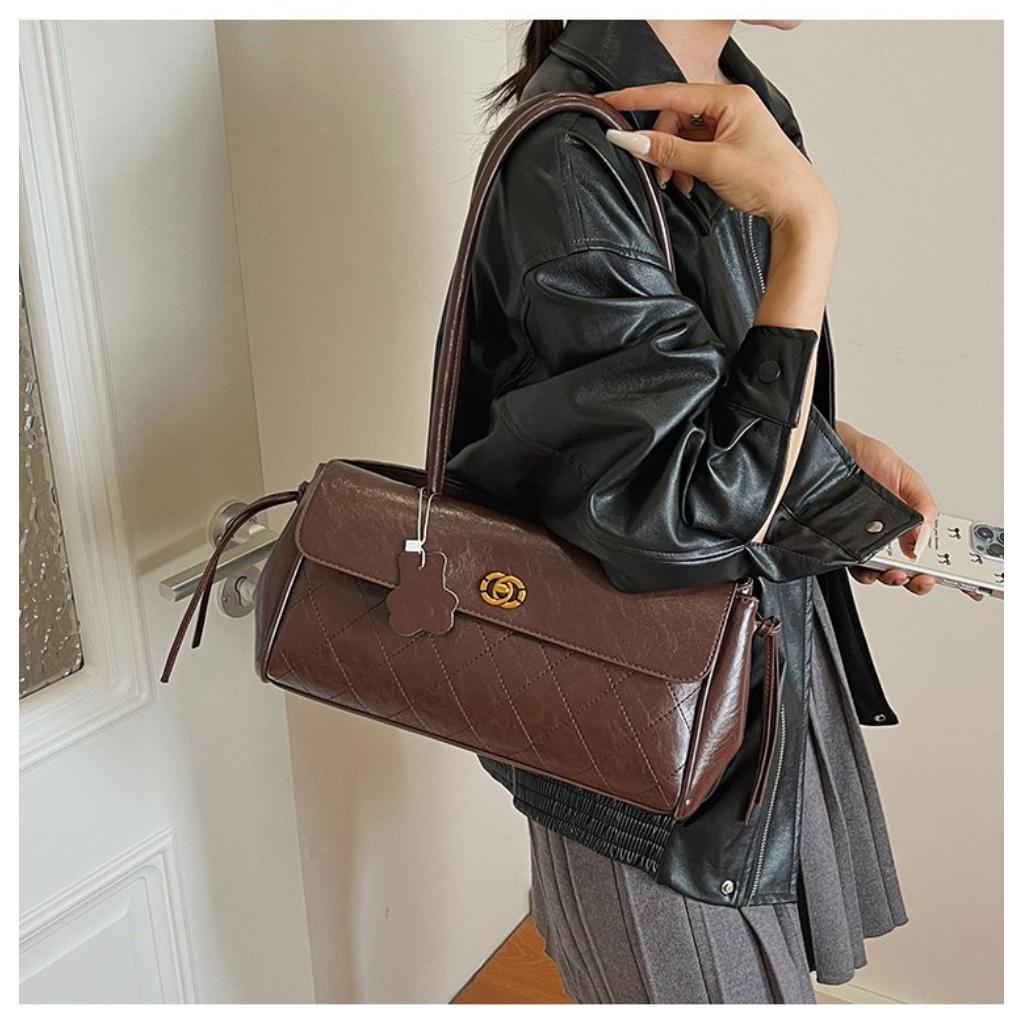 Xeie Thuk Schultertasche Damen PU Achseltasche Täglich Lässig