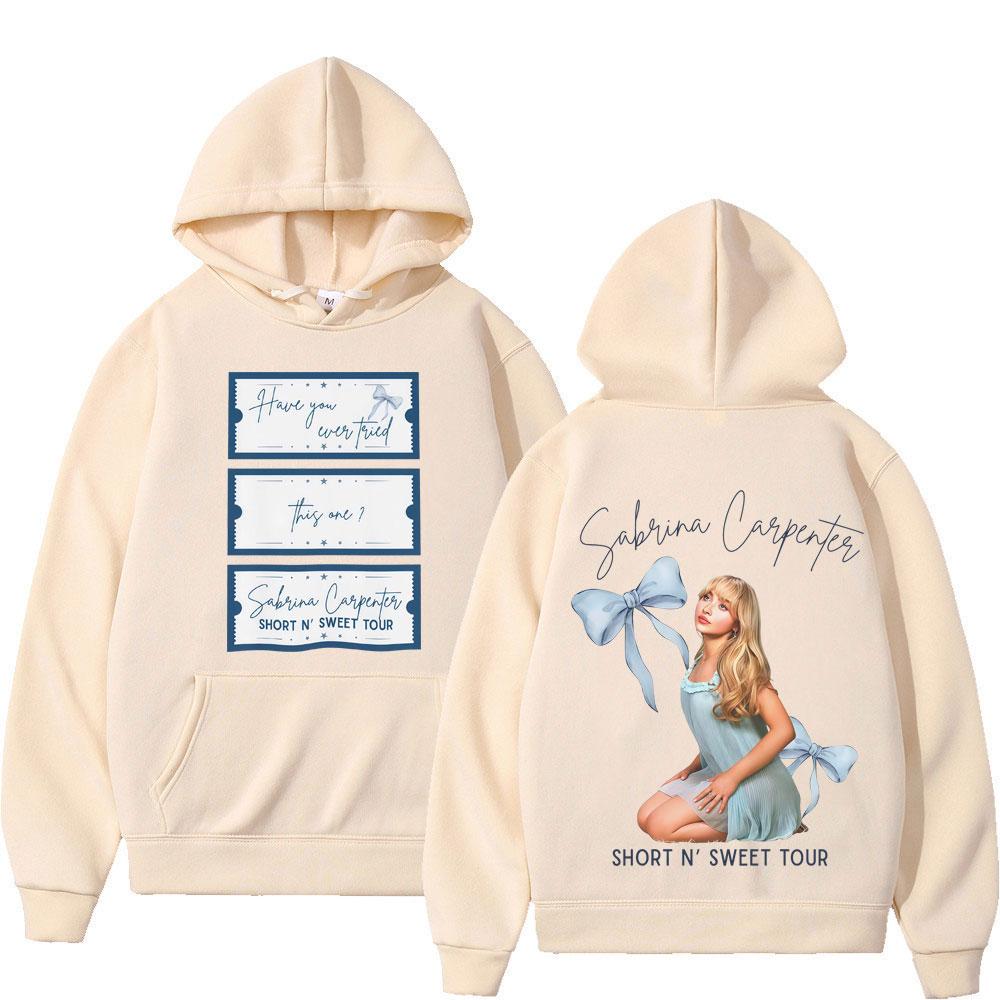 Sabrina Carpenter Short N Sweet Tour Hoodies Man Woman Harajuku Pullover Winter Long-sleeved Loose Casual Oversized Sweatshirt