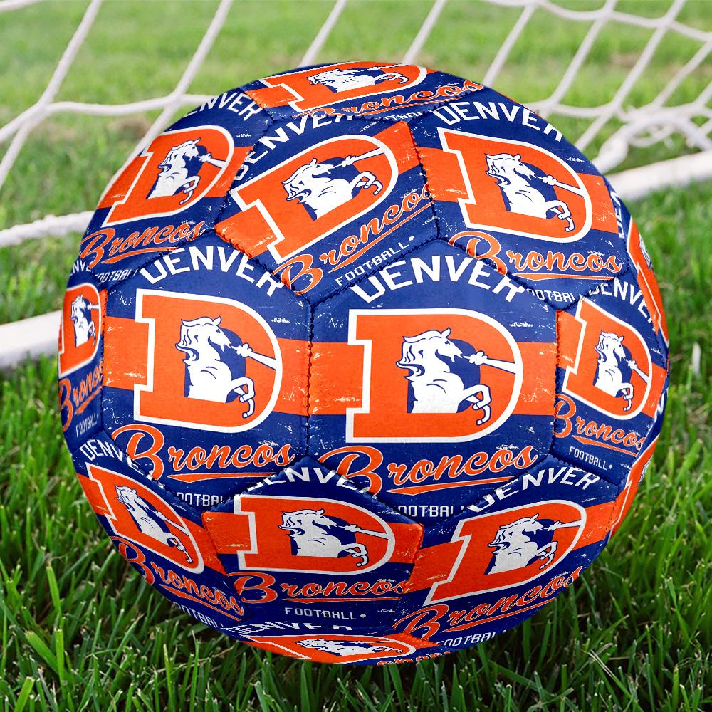 Denver Broncos Logo Size 5 Soccer Balls, High-Quality, Anti-Slip, Protective Football, a Unique Gift Suitable for Birthdays, Christmas