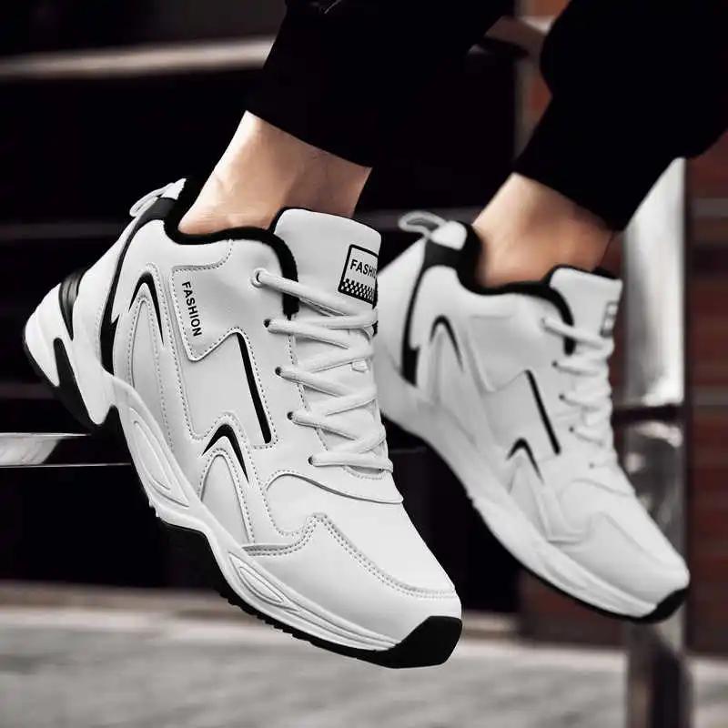 Mode Kaltes Naturleder Schwarz Damen Sneaker Flats Neue Sportschuhe Schwarz Basketball Frau Laufschuhe Top Luxus Slipper Kawaiis