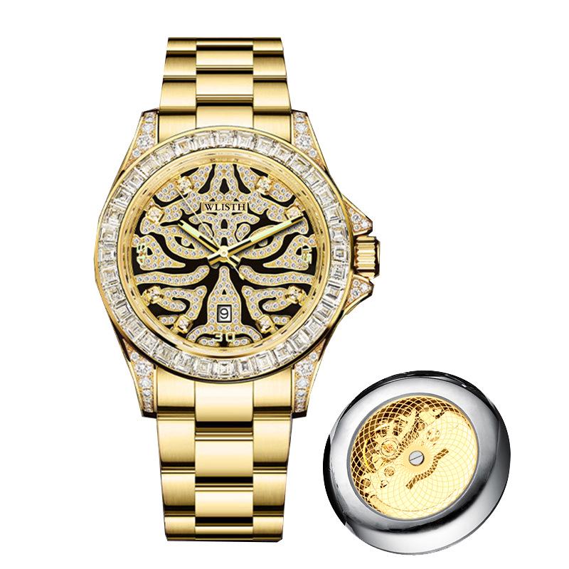 Popular Classic Men s Waterproof Luminous Skeleton Quartz Watch